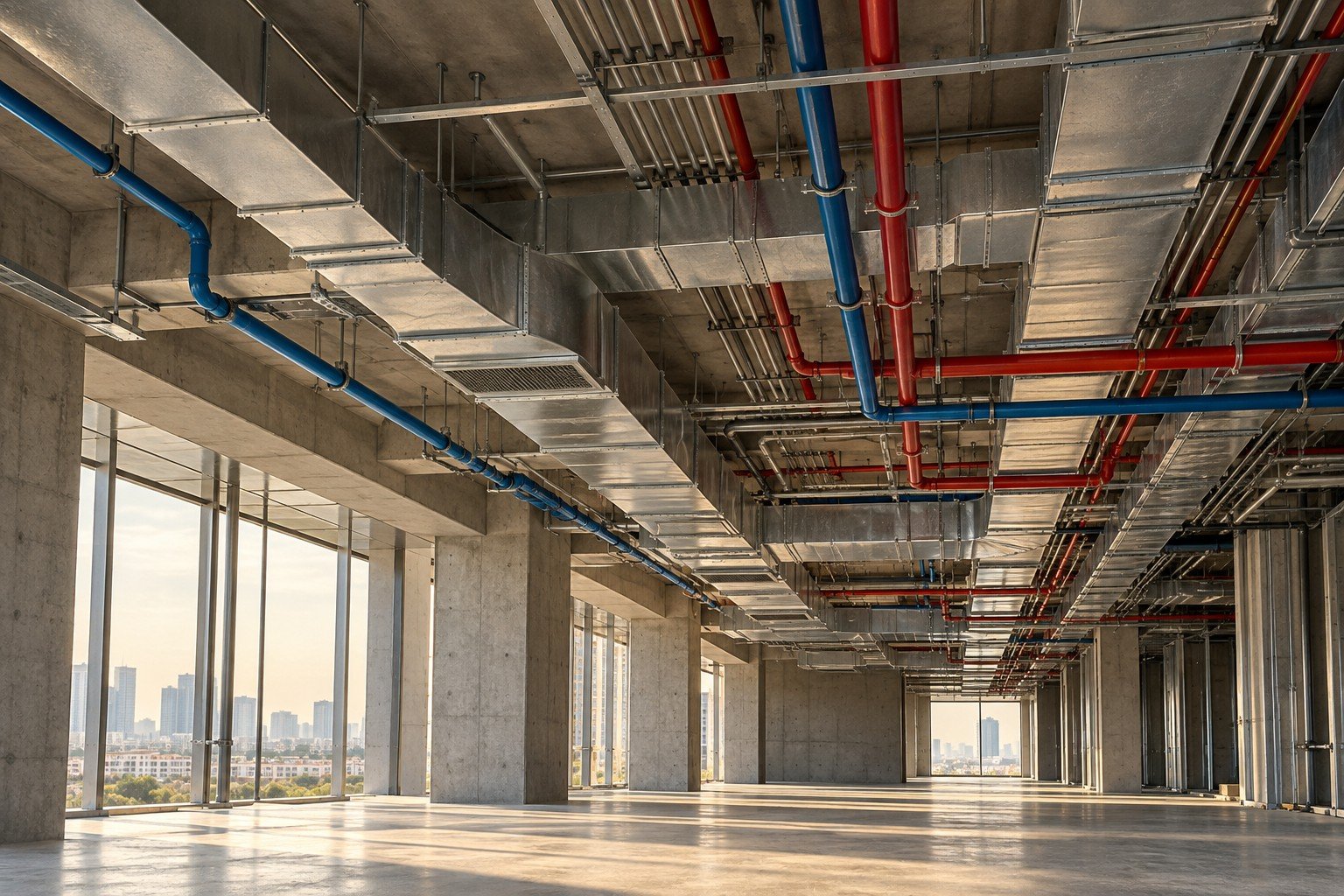Instalaciones sanitarias, eléctricas y ventilación coordinadas
